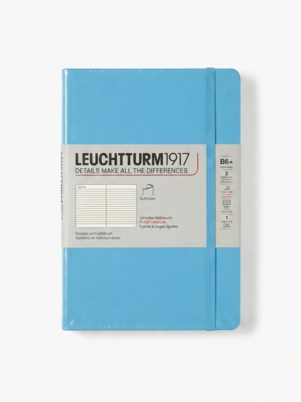 Leuchtturm1917 B6+ Softcover Ruled Notebook - Light Blue